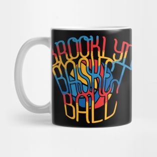 Brooklyn Nets concept logo Basquiat rainbow Mug